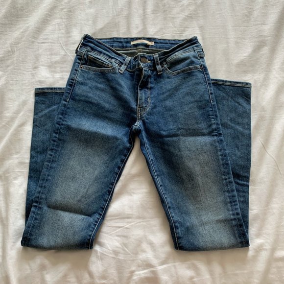 Levi's Skinny Jeans - Mid Rise Jeans - Levi's 711 - Size 27 (W27 L30) - Picture 1 of 4